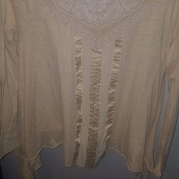 FREE PEOPLE Bohemian Victorian Drape Top Small - Picture 4 of 8